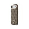 Guess PU Leather 4G Strass Triangle Logo Gold Frame MagSafe Case for iPhone Air / Brown