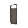 Guess PU Leather 4G Strass Triangle Logo Gold Frame MagSafe Case for iPhone Air / Brown