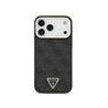 Guess PU Leather 4G Strass Triangle Logo Gold Frame MagSafe Case for iPhone 17 Pro Max