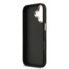 Guess PU Leather 4G Metal Logo Gold Frame Case for iPhone 17 / Black