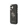 Guess PU Leather 4G Metal Logo Gold Frame Case for iPhone 17 / Black