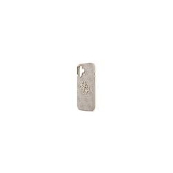 Guess PU Leather 4G Metal Logo Gold Frame Case for iPhone 17 / Pink