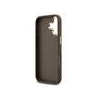 Guess PU Leather 4G Metal Logo Gold Frame Case for iPhone 17 / Brown