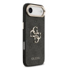 Guess PU Leather 4G Metal Logo Gold Frame Case for iPhone Air / Black