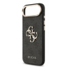 Guess PU Leather 4G Metal Logo Gold Frame Case for iPhone Air / Black
