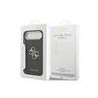 Guess PU Leather 4G Metal Logo Gold Frame Case for iPhone Air / Black