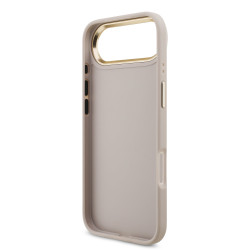 Guess PU Leather 4G Metal Logo Gold Frame Case for iPhone Air / Pink