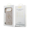 Guess PU Leather 4G Metal Logo Gold Frame Case for iPhone Air / Pink