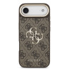 Guess PU Leather 4G Metal Logo Gold Frame Case for iPhone Air / Brown