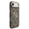 Guess PU Leather 4G Metal Logo Gold Frame Case for iPhone Air / Brown