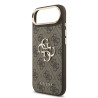 Guess PU Leather 4G Metal Logo Gold Frame Case for iPhone Air / Brown