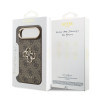 Guess PU Leather 4G Metal Logo Gold Frame Case for iPhone Air / Brown