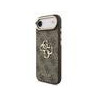 Guess PU Leather 4G Metal Logo Gold Frame Case for iPhone Air / Brown