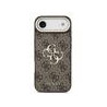 Guess PU Leather 4G Metal Logo Gold Frame Case for iPhone Air / Brown