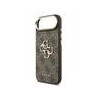 Guess PU Leather 4G Metal Logo Gold Frame Case for iPhone Air / Brown