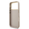 Guess PU Leather 4G Metal Logo Gold Frame Case for iPhone 17 Pro / Pink