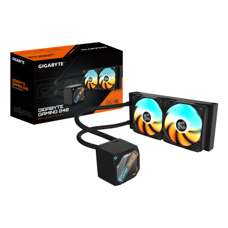 GIGABYTE GAMING 240 Procesorius Universalusis skystinis aušintuvas 12 cm Juoda