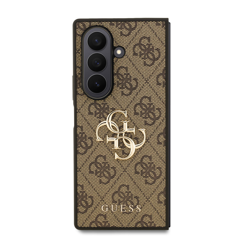 Guess PU 4G Metal Logo Case for Samsung Galaxy Z Fold 7 / Brown