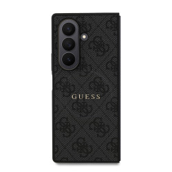 Guess PU Leather 4G Colored Ring Magnetic Case for Samsung Galaxy Z Fold 7 / Black