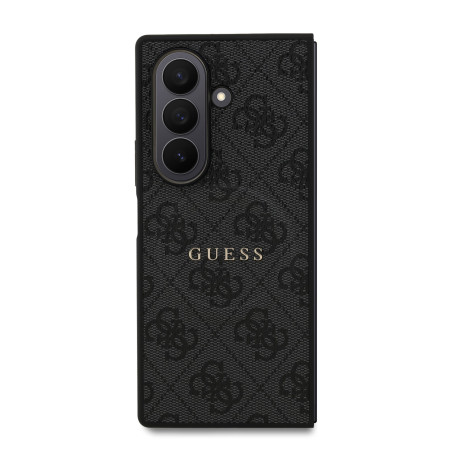 Guess PU Leather 4G Colored Ring Magnetic Case for Samsung Galaxy Z Fold 7 / Black
