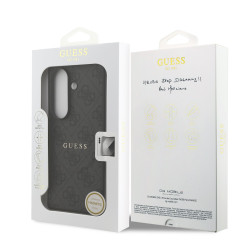 Guess PU Leather 4G Colored Ring Magnetic Case for Samsung Galaxy Z Fold 7 / Black