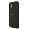 Guess PU Leather 4G Colored Ring MagSafe Case for iPhone 17 / Black