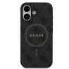 Guess PU Leather 4G Colored Ring MagSafe Case for iPhone 17 / Black