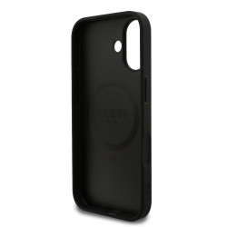 Guess PU Leather 4G Colored Ring MagSafe Case for iPhone 17 / Black