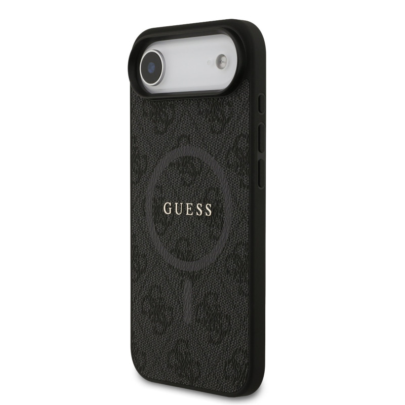 Guess PU Leather 4G Colored Ring MagSafe Case for iPhone Air / Black