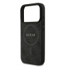 Guess PU Leather 4G Colored Ring MagSafe Case for iPhone 17 Pro / Black