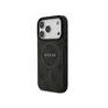 Guess PU Leather 4G Colored Ring MagSafe Case for iPhone 17 Pro / Black