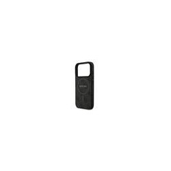 Guess PU Leather 4G Colored Ring MagSafe Case for iPhone 17 Pro / Black