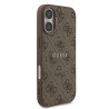 Guess PU Leather 4G Colored Ring MagSafe Case for iPhone 17 / Brown