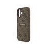 Guess PU Leather 4G Colored Ring MagSafe Case for iPhone 17 / Brown