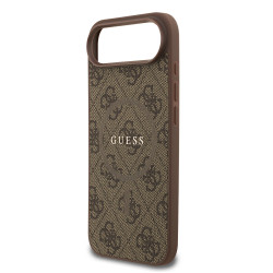 Guess PU Leather 4G Colored Ring MagSafe Case for iPhone Air / Brown