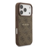 Guess PU Leather 4G Colored Ring MagSafe Case for iPhone 17 Pro / Brown