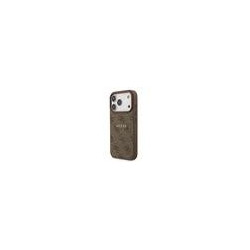 Guess PU Leather 4G Colored Ring MagSafe Case for iPhone 17 Pro / Brown