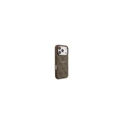 Guess PU Leather 4G Colored Ring MagSafe Case for iPhone 17 Pro / Brown