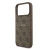 Guess PU Leather 4G Colored Ring MagSafe Case for iPhone 17 Pro Max / Brown
