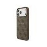Guess PU Leather 4G Colored Ring MagSafe Case for iPhone 17 Pro Max / Brown