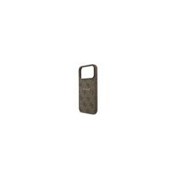 Guess PU Leather 4G Colored Ring MagSafe Case for iPhone 17 Pro Max / Brown