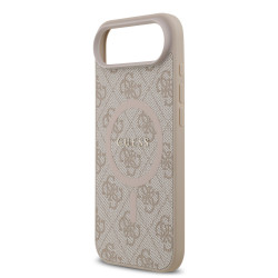 Guess PU Leather 4G Colored Ring MagSafe Case for iPhone Air / Pink