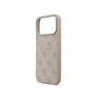 Guess PU Leather 4G Colored Ring MagSafe Case for iPhone 17 Pro Max / Pink