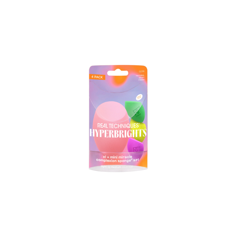 Real Techniques Hyperbrights XL + Mini Miracle Complexion Sponge Set