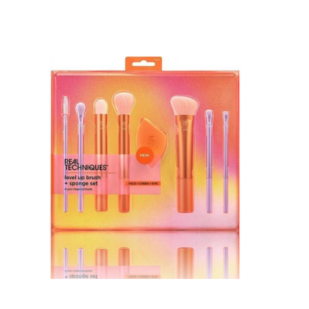 Real Techniques Level Up Brush + Sponge Kit Makeup Application Set