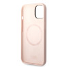 Karl Lagerfeld MagSafe Compatible Liquid Silicone Karl and Choupette Case for iPhone 14 Plus / pink