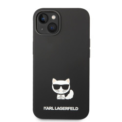 Karl Lagerfeld Liquid Silicone Choupette Case for iPhone 14 Plus / Black