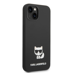 Karl Lagerfeld Liquid Silicone Choupette Case for iPhone 14 Plus / Black
