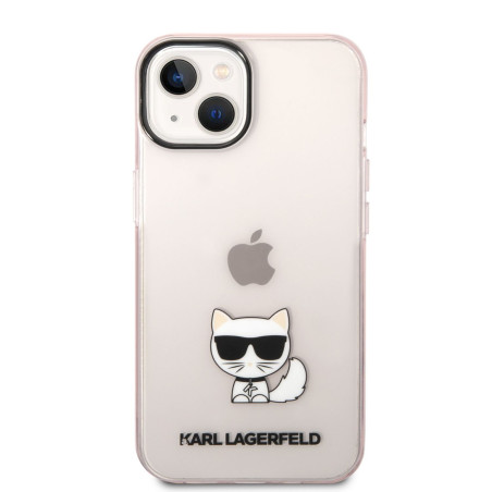 Karl Lagerfeld Choupette Logo Case for iPhone 14 Plus / pink