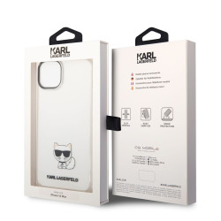 Karl Lagerfeld Choupette Logo Case for iPhone 14 Plus / Transparent